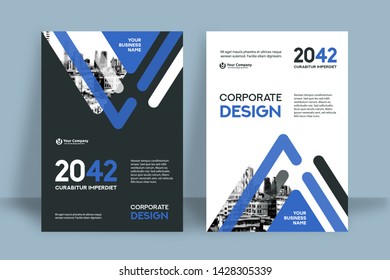 Corporate Book Cover Design Template in A4. Can be adapt to Brochure, Annual Report, Magazine,Poster, Business Presentation, Portfolio, Flyer, Banner, Website.