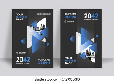 Corporate Book Cover Design Template in A4. Can be adapt to Brochure, Annual Report, Magazine,Poster, Business Presentation, Portfolio, Flyer, Banner, Website.