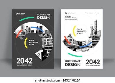 Corporate Book Cover Design Template in A4. Can be adapt to Brochure, Annual Report, Magazine,Poster, Business Presentation, Portfolio, Flyer, Banner, Website.