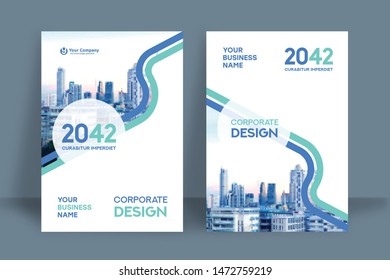 Corporate Book Cover Design Template in A4. Can be adapt to Brochure, Annual Report, Magazine,Poster, Business Presentation, Portfolio, Flyer, Banner, Website.