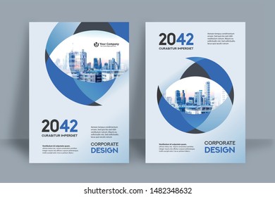 Corporate Book Cover Design Template in A4. Can be adapt to Brochure, Annual Report, Magazine,Poster, Business Presentation, Portfolio, Flyer, Banner, Website.