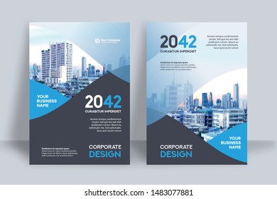Corporate Book Cover Design Template in A4. Can be adapt to Brochure, Annual Report, Magazine,Poster, Business Presentation, Portfolio, Flyer, Banner, Website.