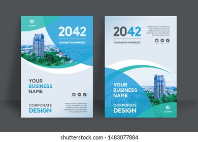 Corporate Book Cover Design Template in A4. Can be adapt to Brochure, Annual Report, Magazine,Poster, Business Presentation, Portfolio, Flyer, Banner, Website.