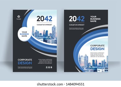 Corporate Book Cover Design Template in A4. Can be adapt to Brochure, Annual Report, Magazine,Poster, Business Presentation, Portfolio, Flyer, Banner, Website.