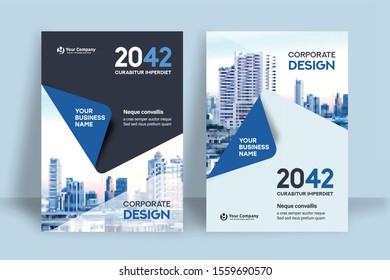 Corporate Book Cover Design Template in A4. Can be adapt to Brochure, Annual Report, Magazine,Poster, Business Presentation, Portfolio, Flyer, Banner, Website.