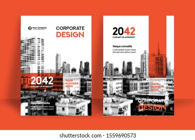 Corporate Book Cover Design Template in A4. Can be adapt to Brochure, Annual Report, Magazine,Poster, Business Presentation, Portfolio, Flyer, Banner, Website.