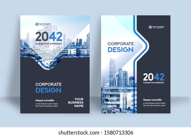 Corporate Book Cover Design Template in A4. Can be adapt to Brochure, Annual Report, Magazine,Poster, Business Presentation, Portfolio, Flyer, Banner, Website.