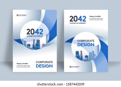 Corporate Book Cover Design Template A4 Stock Vector (Royalty Free ...