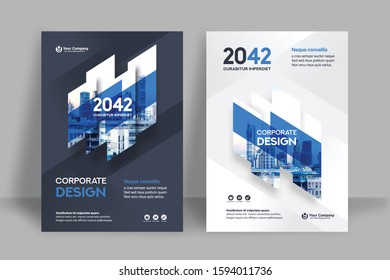 Corporate Book Cover Design Template in A4. Can be adapt to Brochure, Annual Report, Magazine,Poster, Business Presentation, Portfolio, Flyer, Banner, Website.