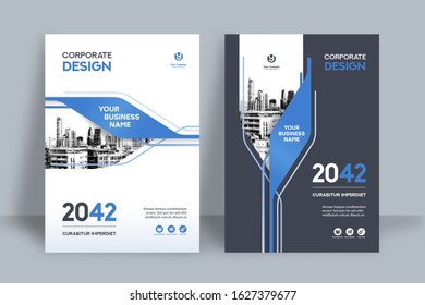 Corporate Book Cover Design Template in A4. Can be adapt to Brochure, Annual Report, Magazine,Poster, Business Presentation, Portfolio, Flyer, Banner, Website.