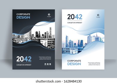 Corporate Book Cover Design Template in A4. Can be adapt to Brochure, Annual Report, Magazine,Poster, Business Presentation, Portfolio, Flyer, Banner, Website.