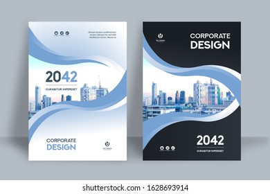 Corporate Book Cover Design Template in A4. Can be adapt to Brochure, Annual Report, Magazine,Poster, Business Presentation, Portfolio, Flyer, Banner, Website.