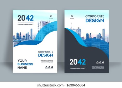 Corporate Book Cover Design Template in A4. Can be adapt to Brochure, Annual Report, Magazine,Poster, Business Presentation, Portfolio, Flyer, Banner, Website.