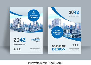 Corporate Book Cover Design Template in A4. Can be adapt to Brochure, Annual Report, Magazine,Poster, Business Presentation, Portfolio, Flyer, Banner, Website.