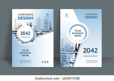 Corporate Book Cover Design Template in A4. Can be adapt to Brochure, Annual Report, Magazine,Poster, Business Presentation, Portfolio, Flyer, Banner, Website.