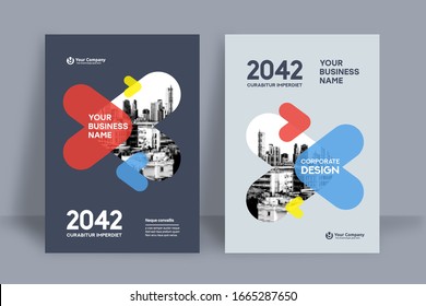 Corporate Book Cover Design Template in A4. Can be adapt to Brochure, Annual Report, Magazine,Poster, Business Presentation, Portfolio, Flyer, Banner, Website.