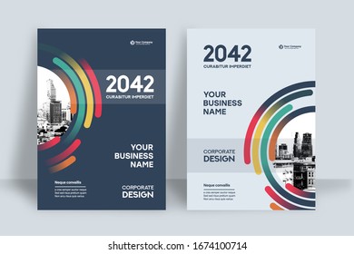 Corporate Book Cover Design Template in A4. Can be adapt to Brochure, Annual Report, Magazine,Poster, Business Presentation, Portfolio, Flyer, Banner, Website.