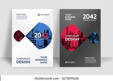 Corporate Book Cover Design Template in A4. Can be adapt to Brochure, Annual Report, Magazine,Poster, Business Presentation, Portfolio, Flyer, Banner, Website.