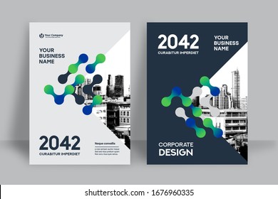 Corporate Book Cover Design Template in A4. Can be adapt to Brochure, Annual Report, Magazine,Poster, Business Presentation, Portfolio, Flyer, Banner, Website.