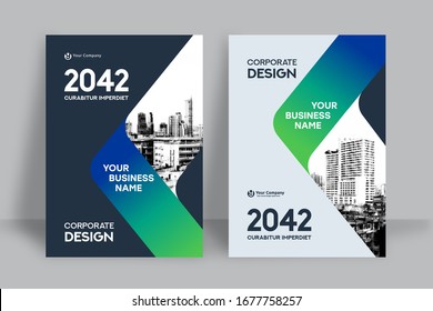 Corporate Book Cover Design Template A4 Stock Vector (Royalty Free ...