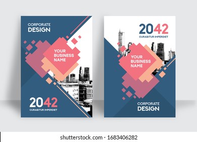 Corporate Book Cover Design Template in A4. Can be adapt to Brochure, Annual Report, Magazine,Poster, Business Presentation, Portfolio, Flyer, Banner, Website.