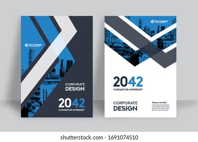 Corporate Book Cover Design Template in A4. Can be adapt to Brochure, Annual Report, Magazine,Poster, Business Presentation, Portfolio, Flyer, Banner, Website.