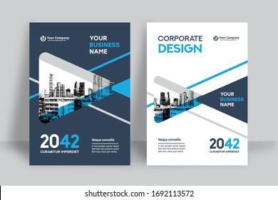 Corporate Book Cover Design Template in A4. Can be adapt to Brochure, Annual Report, Magazine,Poster, Business Presentation, Portfolio, Flyer, Banner, Website.