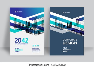 Corporate Book Cover Design Template in A4. Can be adapt to Brochure, Annual Report, Magazine,Poster, Business Presentation, Portfolio, Flyer, Banner, Website.