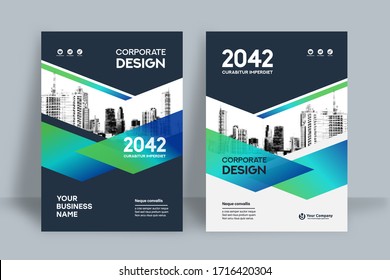 Corporate Book Cover Design Template in A4. Can be adapt to Brochure, Annual Report, Magazine,Poster, Business Presentation, Portfolio, Flyer, Banner, Website.