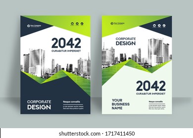 Corporate Book Cover Design Template in A4. Can be adapt to Brochure, Annual Report, Magazine,Poster, Business Presentation, Portfolio, Flyer, Banner, Website.