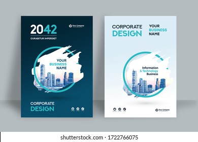 Corporate Book Cover Design Template in A4. Can be adapt to Brochure, Annual Report, Magazine,Poster, Business Presentation, Portfolio, Flyer, Banner, Website.