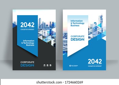 Corporate Book Cover Design Template in A4. Can be adapt to Brochure, Annual Report, Magazine,Poster, Business Presentation, Portfolio, Flyer, Banner, Website.