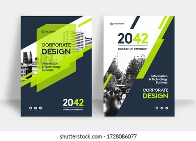 Corporate Book Cover Design Template in A4. Can be adapt to Brochure, Annual Report, Magazine,Poster, Business Presentation, Portfolio, Flyer, Banner, Website.