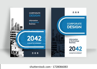 Corporate Book Cover Design Template in A4. Can be adapt to Brochure, Annual Report, Magazine,Poster, Business Presentation, Portfolio, Flyer, Banner, Website.