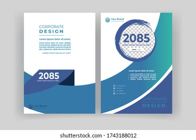 Corporate book cover design template. Brochure  template.