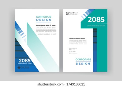 Corporate book cover design template. Brochure  template.