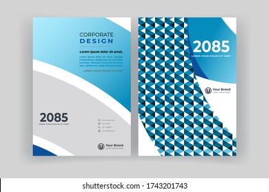 Plantilla de diseño de portada de libros corporativos. Plantilla de folleto.