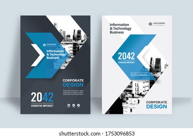 Corporate Book Cover Design Template in A4. Can be adapt to Brochure, Annual Report, Magazine,Poster, Business Presentation, Portfolio, Flyer, Banner, Website.