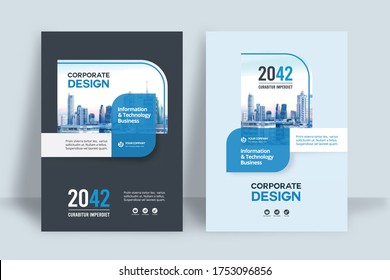 Corporate Book Cover Design Template in A4. Can be adapt to Brochure, Annual Report, Magazine,Poster, Business Presentation, Portfolio, Flyer, Banner, Website.