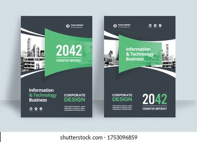 Corporate Book Cover Design Template in A4. Can be adapt to Brochure, Annual Report, Magazine,Poster, Business Presentation, Portfolio, Flyer, Banner, Website.