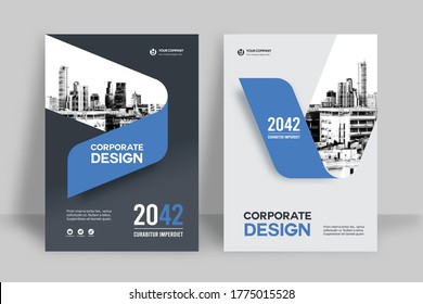 Corporate Book Cover Design Template in A4. Can be adapt to Brochure, Annual Report, Magazine,Poster, Business Presentation, Portfolio, Flyer, Banner, Website.