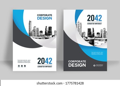 Corporate Book Cover Design Template in A4. Can be adapt to Brochure, Annual Report, Magazine,Poster, Business Presentation, Portfolio, Flyer, Banner, Website.