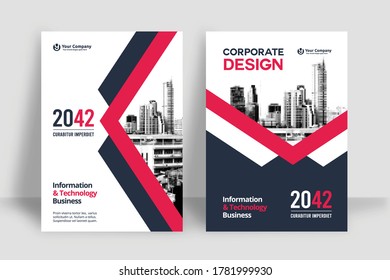 Corporate Book Cover Design Template in A4. Can be adapt to Brochure, Annual Report, Magazine,Poster, Business Presentation, Portfolio, Flyer, Banner, Website.