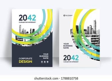 Corporate Book Cover Design Template in A4. Can be adapt to Brochure, Annual Report, Magazine,Poster, Business Presentation, Portfolio, Flyer, Banner, Website.