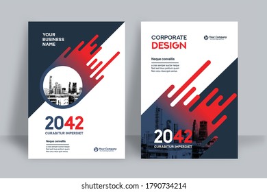 Corporate Book Cover Design Template in A4. Can be adapt to Brochure, Annual Report, Magazine,Poster, Business Presentation, Portfolio, Flyer, Banner, Website.