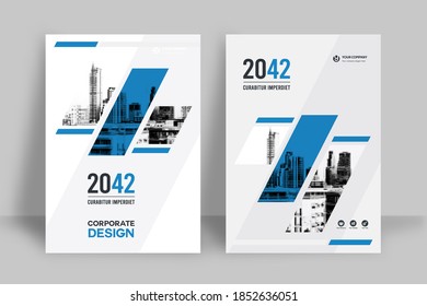 Corporate Book Cover Design Template in A4. Can be adapt to Brochure, Annual Report, Magazine,Poster, Business Presentation, Portfolio, Flyer, Banner, Website.