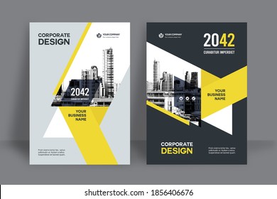 Corporate Book Cover Design Template in A4. Can be adapt to Brochure, Annual Report, Magazine,Poster, Business Presentation, Portfolio, Flyer, Banner, Website.