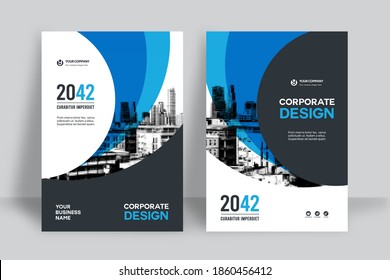 Corporate Book Cover Design Template in A4. Can be adapt to Brochure, Annual Report, Magazine,Poster, Business Presentation, Portfolio, Flyer, Banner, Website.