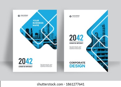 Corporate Book Cover Design Template in A4. Can be adapt to Brochure, Annual Report, Magazine,Poster, Business Presentation, Portfolio, Flyer, Banner, Website.