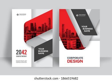 Corporate Book Cover Design Template in A4. Can be adapt to Brochure, Annual Report, Magazine,Poster, Business Presentation, Portfolio, Flyer, Banner, Website.